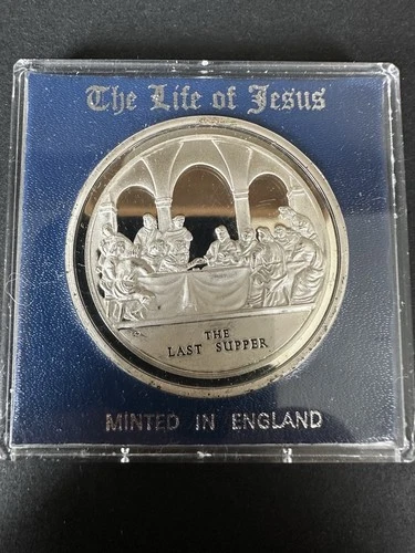 1.5oz Sterling Silver Franklin Mint Life of Jesus “Last Supper” Proof England