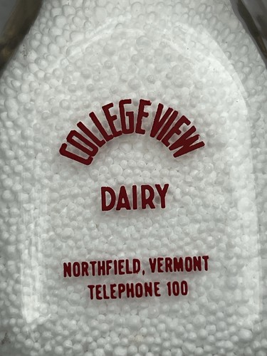 College View Dairy pyro milk bottle Northfield Vermont Washington County VT 1/2 - Picture 4 of 5