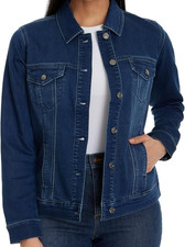 Gloria Vanderbilt Sz XSmall Amanda Classic Metzen Denim Jean Jacket NWT