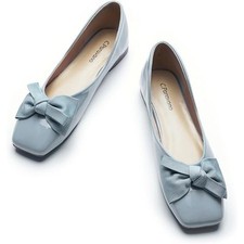 New C.Paravano Women's Shoes with Bow Casual Slip On Ballet Flats US 7.5. Blue