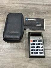 Vintage BOWMAR MX80- PERSONAL CALCULATOR CALCULATOR, Manual & Case / Untested