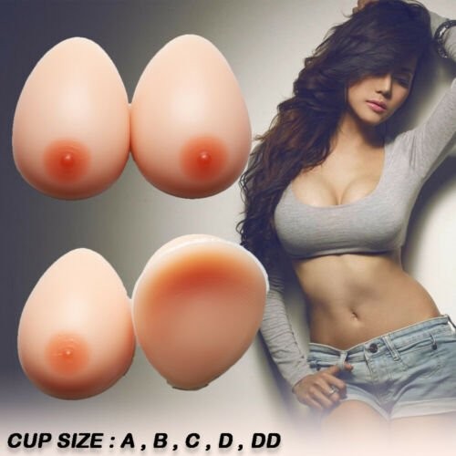 Women Tear Drop Fake Boob False Silicone Breast Forms Boobs Enhancer A - DD Cups - Picture 1 of 10