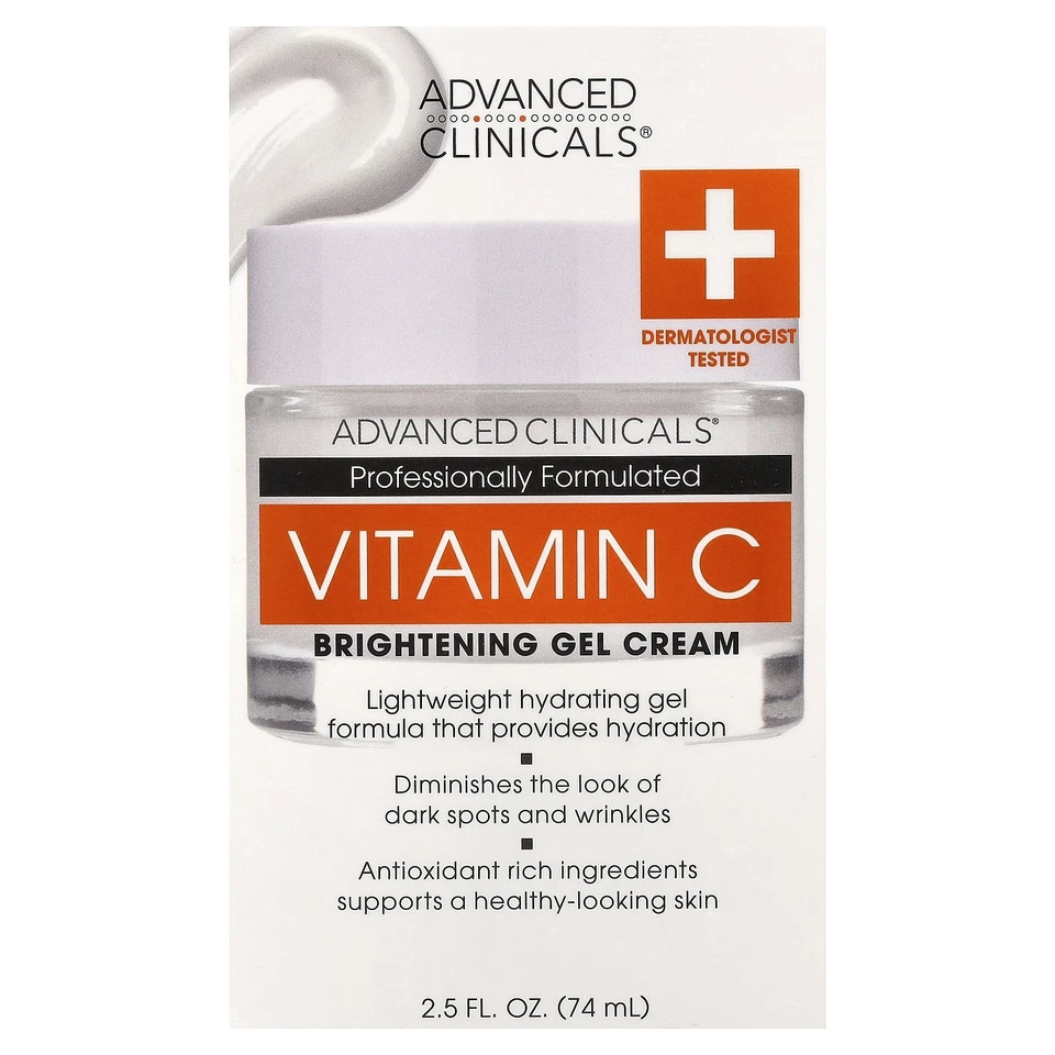 Vitamin C, Brightening Gel Cream, 2.5 fl oz (74 ml) - Image 2 of 4