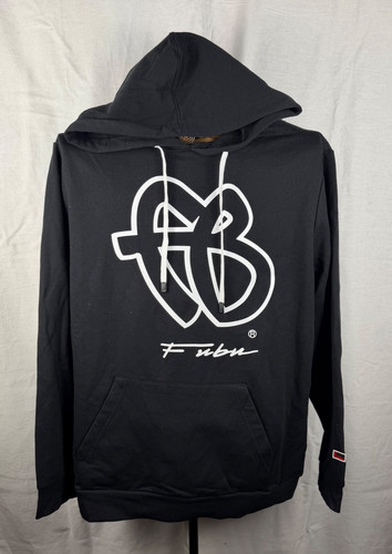 FUBU OG Logo Black Hoodie Sweater Pullover Sz Large NWOT HIP HOP Streetwear Rap