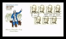 HENRY CLAY REKNOWN ORATOR THE GREAT PACIFICATOR 1983 FARNAM APAS CACHET FDC UNA