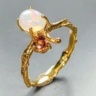 Handmade Natural Opal Ring 925 Sterling Silver Size 6.5 /R462993