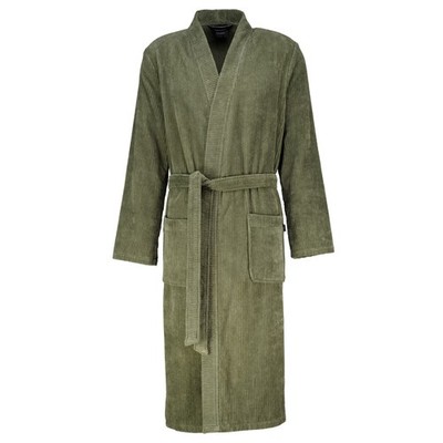 Cawö Bademäntel Herren Kimono Cord-Optik 6540 field - 453 Herren Grün NEU & OVP