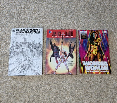 DC Comics Graphic Novel Lot Flashpoint Wonder Woman Justice League TPB Hardcover