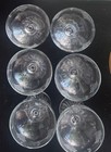 Set of 6 Vintage Clear Glass Etched Grapes Champagne Glass — photo 2