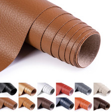 Vinyl Fabric by the Yard, 54" W 0.7MM Faux Leather, Brown 1 Yard  Waterproof 
