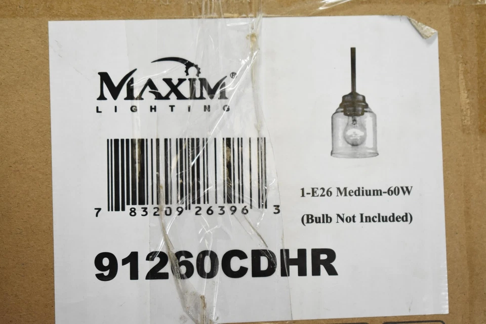 Maxim Lighting Mini Pendant 91260CDHR E26 60W 1-Light Ceiling Bulb Not Included - Image 4 of 4