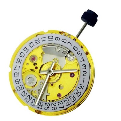 White/Gold Retro Clone 25 Jewels Automatic Watch Movement For ETA