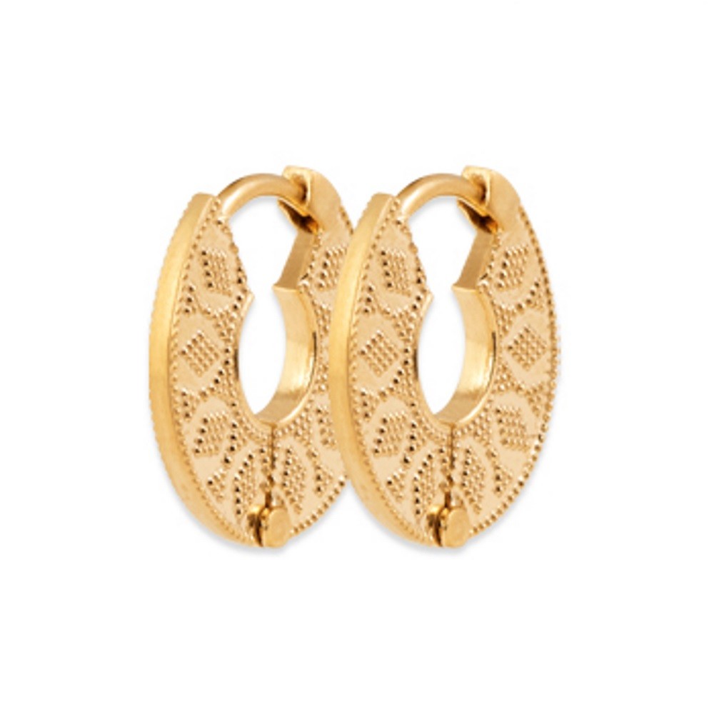 Créoles géométriques en plaqué or 18 carats : idée cadeau femme