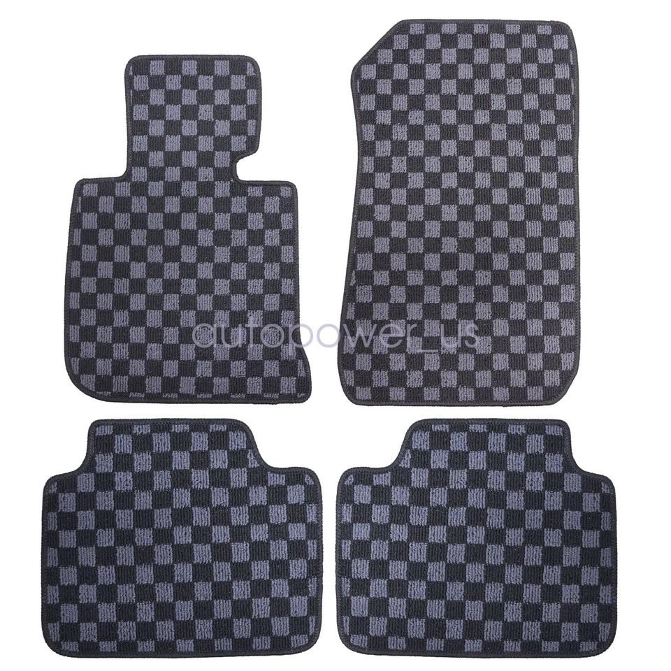 Alfombrillas 2 filas para BMW F30 Serie 3 2011-2019 sedán bandera a cuadros Foto 4 de 4