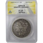 1894 S Morgan Silver Dollar F 15 Details ANACS $1 Coin SKU:I24944