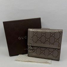 Gucci Compact Metallic GG Imprime Canvas Interlocking GG Wallet 27572