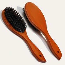 Boar Bristle Hair Brush, 100% Soft Natural Bristles for Thin and Fine Hair
