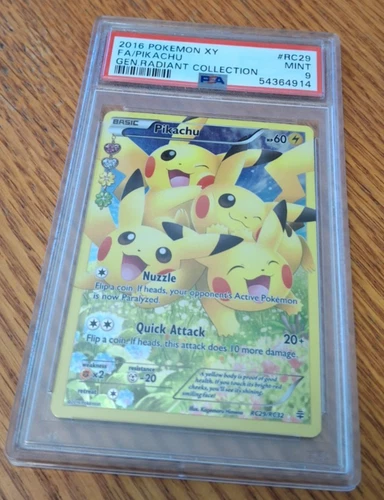 2016 POKEMON - XY GENERATIONS -  RADIANT COLLECTION - #RC29 PIKACHU PSA 9