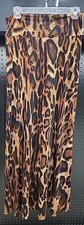 Cheeta Print Long Skirt Accent Made In Usa SZ Med 40 Inches Long Women's Fashion