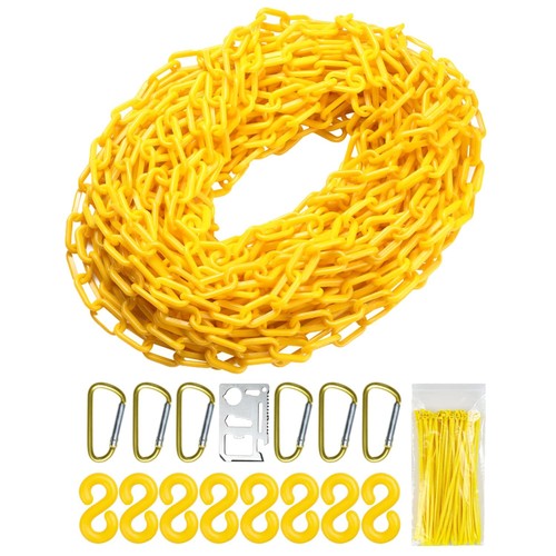 Catena Plastica Gialla - 50 32 65 Piedi Catena Barriera di Sicurezza in Plastica per Folla C...