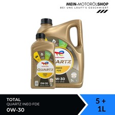 Total Quartz Ineo FDE 0W-30 ACEA C2 Ford Jaguar Motoröl 5+1 Liter = 6 Liter