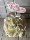 Rhinestone Ivory Foam Rose Bouquet Mothers Day Gift Forever Lasting Arrangement — photo 2