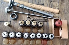 Original South Bend HW100K Collet Draw Bar & 6K collet set  15 collets for 10K