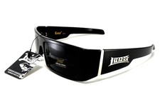 Locs Hardcore Gangster Thug Biker Sunglasses Mens Black 5.5W x 1.625H,