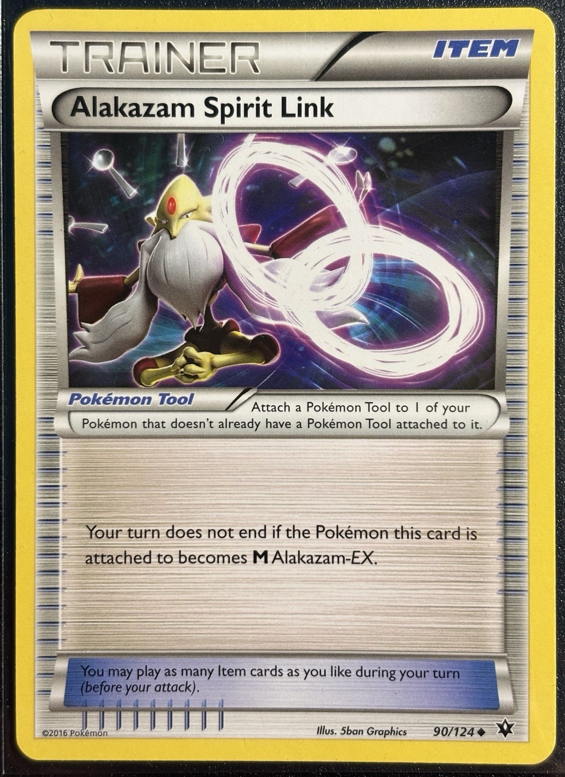 Alakazam Spirit Link 90/124 - Pokemon TCG Fates Collide 2016 - LP Card