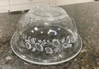 PYREX Corning 322 Colonial Mist - 1 L Clear Nesting Mixing Bowl White Flowers