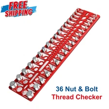 Nut and Bolt Thread Checker 36 Thread Identifier Gauge Standard and Metric Bolt