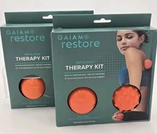 Lot of 2 Gaiam Orange Restore Hot Cold Therapy Ball New In Box