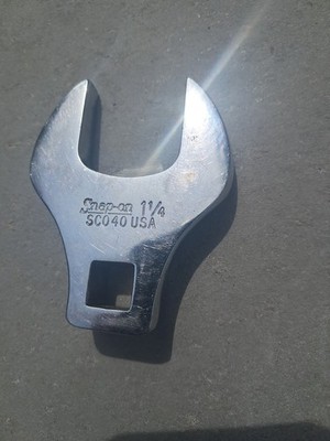 (QTY  1) Snap-on  1-1/4'' Heavy Duty Open-End  Crowfoot  Wrench 1/2'' Drive SC040