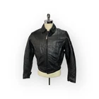 First Gear Mens Black Leather Motorcycle Intersport Thermoliner Jacket Medium