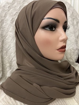 Lot High Quality 3 Chiffon Hijab Nude Earth Rose New لين Leen 72x 27 Inches