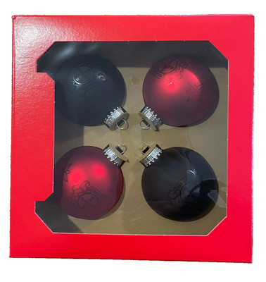 Bayer 04 Leverkusen Weihnachtskugeln / Christbaumkugeln   4er Set (6,5 cm)