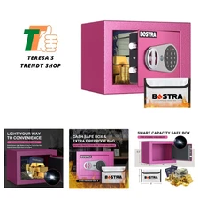 Compact Digital Keypad Fireproof Safe Box - Stylish Security for Cash & Jewelry