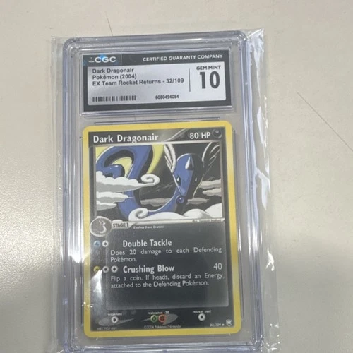 Pokémon TCG Dark Dragonair 32/109 EX Team Rocket Returns Rare Regular CGC 10
