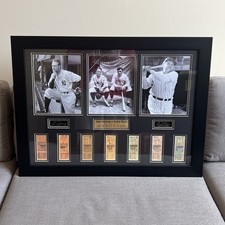 Lou Gehrig & Babe Ruth Photo With There World Series Wins And Tickets Custom FRM