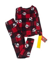 Disney Jack Skellington Nightmare before Christmas Plaid Pajama Set Size 8
