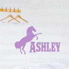 PERSONALIZED CUSTOM BOYS GIRLS NAME HORSE Country Name Vinyl Wall Decal Sticker