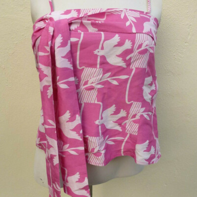 Haut Tube Femme En Soie Ringspun Taille 6 Rose - Colombes Blanches, Sans Manches - Occasion TB état