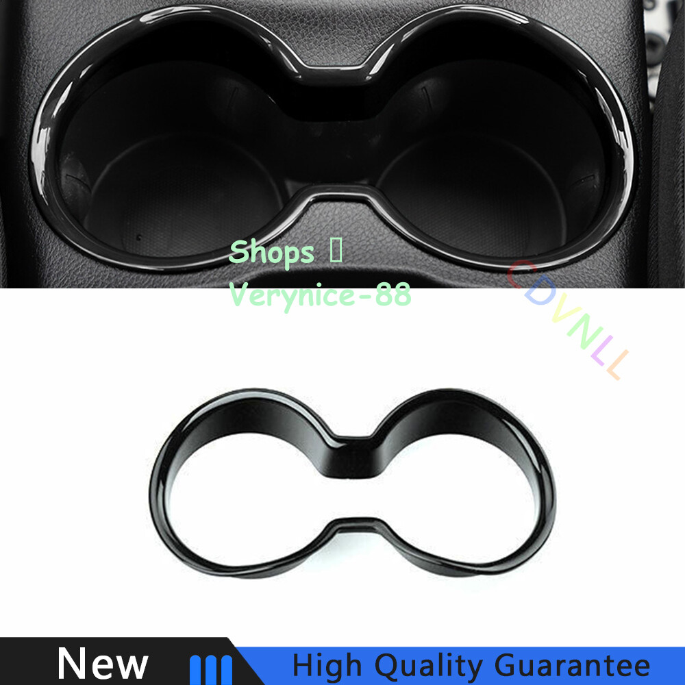 Fit For Jeep Cherokee 2014-2020 Bright Black Middle Console Water Cup Frame Trim