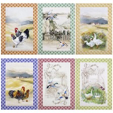 Set 6 Strofinacci cucina fattoria canovacci rustici in cotone 6870