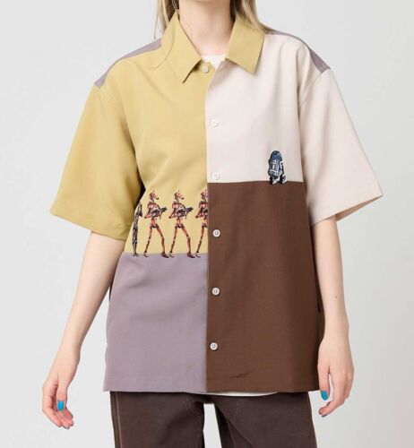 STAR WARS x Graniph Droid Factory Big silhouette short sleeve shirt Beige JP New