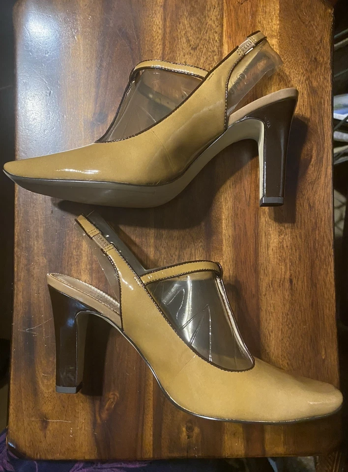 Zapatos de salón Franco Sarto de colección L-Ava-Arena charol cabestrillo trasero barra en T 7,5 M nuevos en caja nuevos Foto 4 de 4