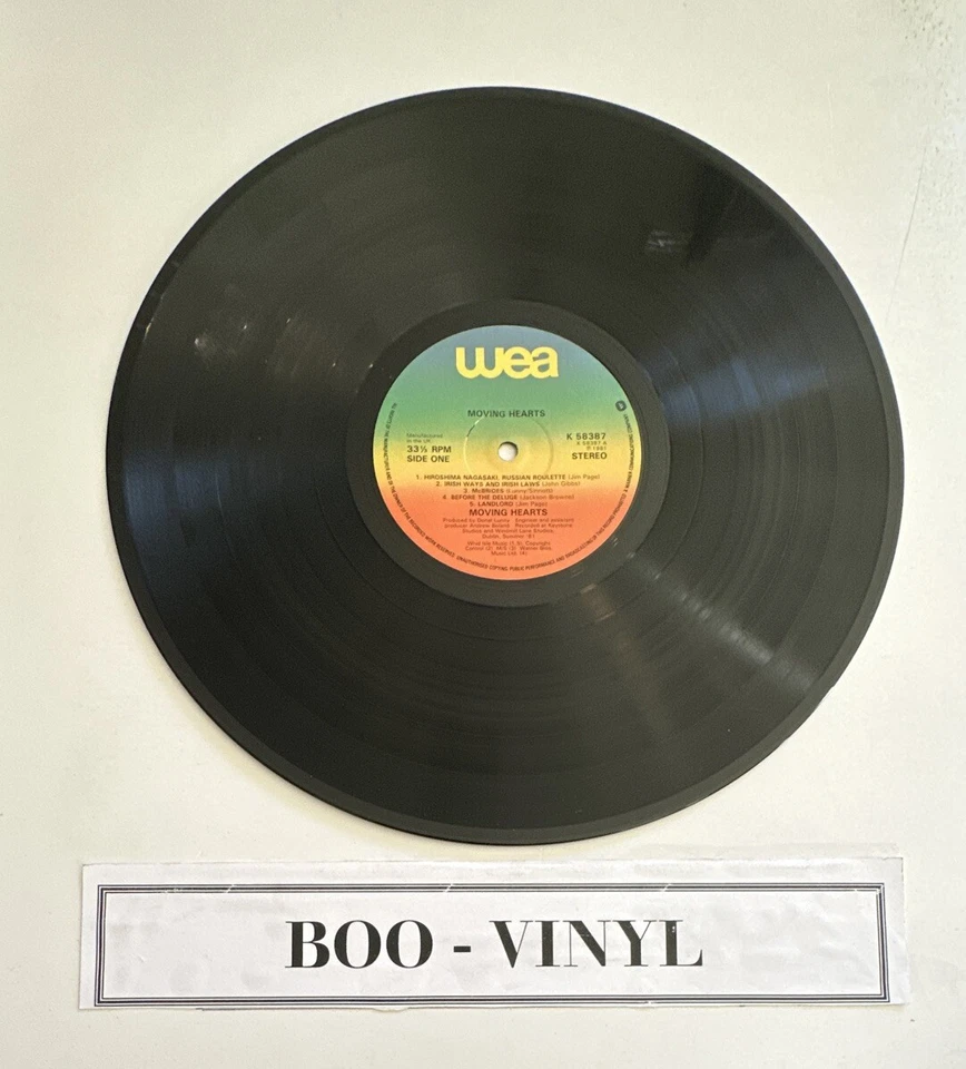 Moving Hearts 1981 UK A1/B1 Record Vinyl Lp K58387 Folk Rock VG+ / VG+ - Image 4 of 4