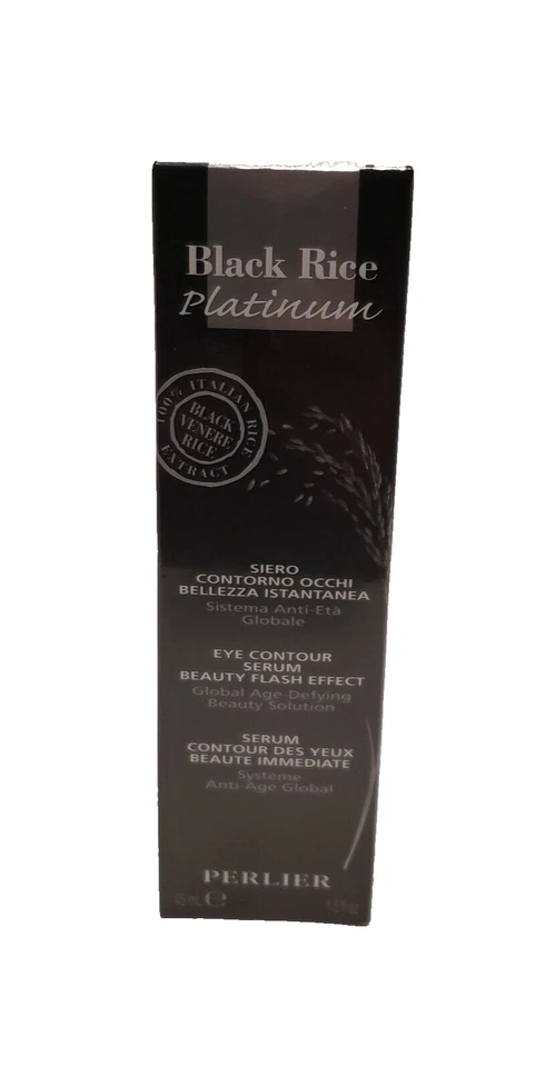 Perlier Black Rice Platinum Eye Contour Serum Beauty Flash 1.5 fl oz NEW SEALED - Image 2 of 4