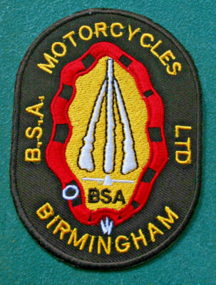 T-shirt Homme BSA Birmingham Logo British Motorcycles – Noir, Manches Courtes, 100% Coton
