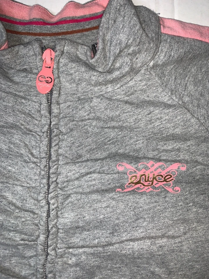 Usado - Top vintage Enyce manga corta Athlesiure cremallera completa para mujer (talla L) Foto 2 de 4